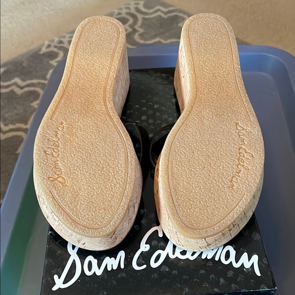 Sam Edelman Black Wedge Sandals - Picture 4 of 6